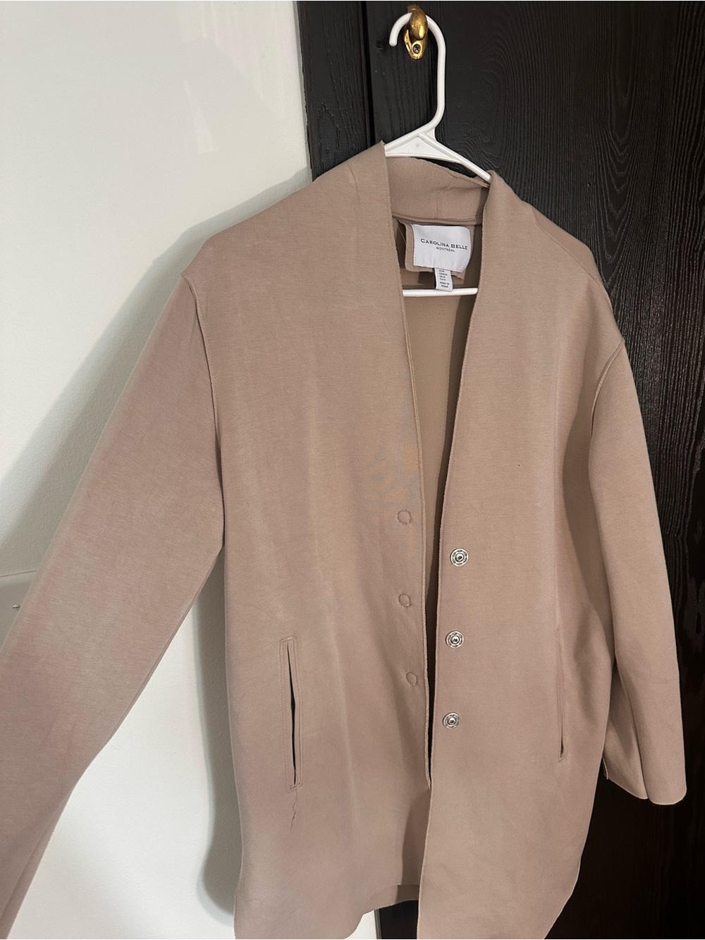 Caroline Rose Blush Beige Blazer